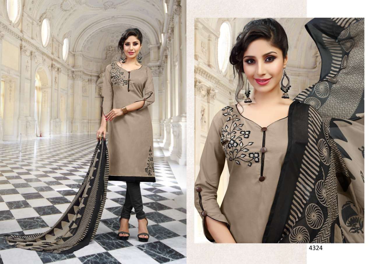 MEMSAB VOL-43 BY BEST CHOICE 4313 TO 4324 SERIES BEAUTIFUL STYLISH FANCY COLORFUL CASUAL WEAR & ETHNIC WEAR SEMI LAWN COTTON DRESSES AT WHOLESALE PRICE