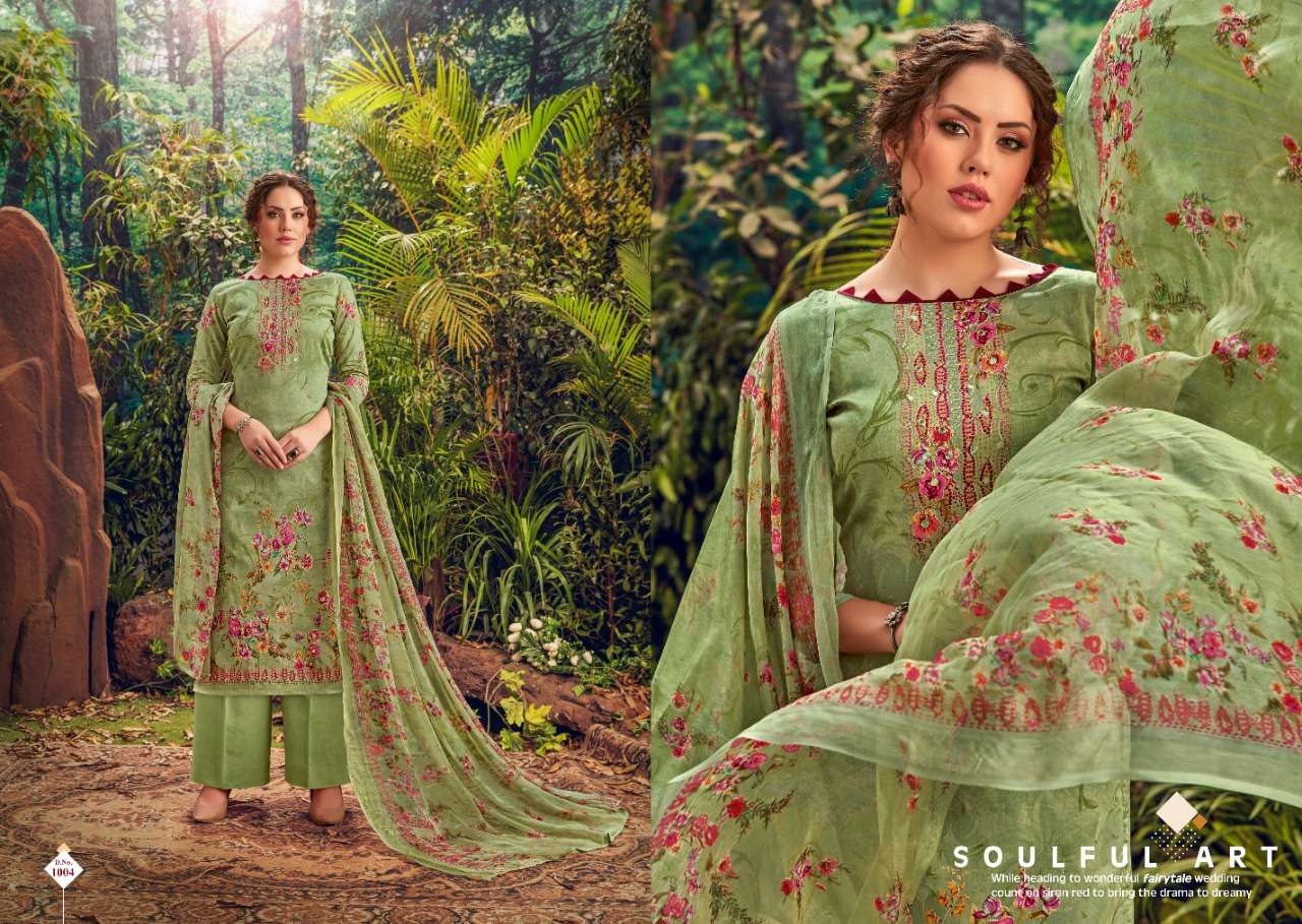 KAIRA BY VIJAYA FASHION 1001 TO 1010 SERIES BEAUTIFUL STYLISH SHARARA SUITS FANCY COLORFUL CASUAL WEAR & ETHNIC WEAR & READY TO WEAR CAMBRIC PRINTED DRESSES AT WHOLESALE PRICE