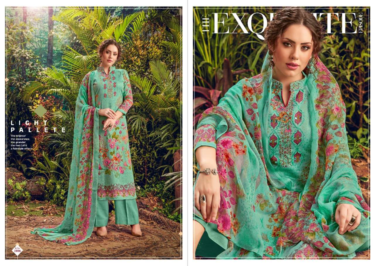 KAIRA BY VIJAYA FASHION 1001 TO 1010 SERIES BEAUTIFUL STYLISH SHARARA SUITS FANCY COLORFUL CASUAL WEAR & ETHNIC WEAR & READY TO WEAR CAMBRIC PRINTED DRESSES AT WHOLESALE PRICE