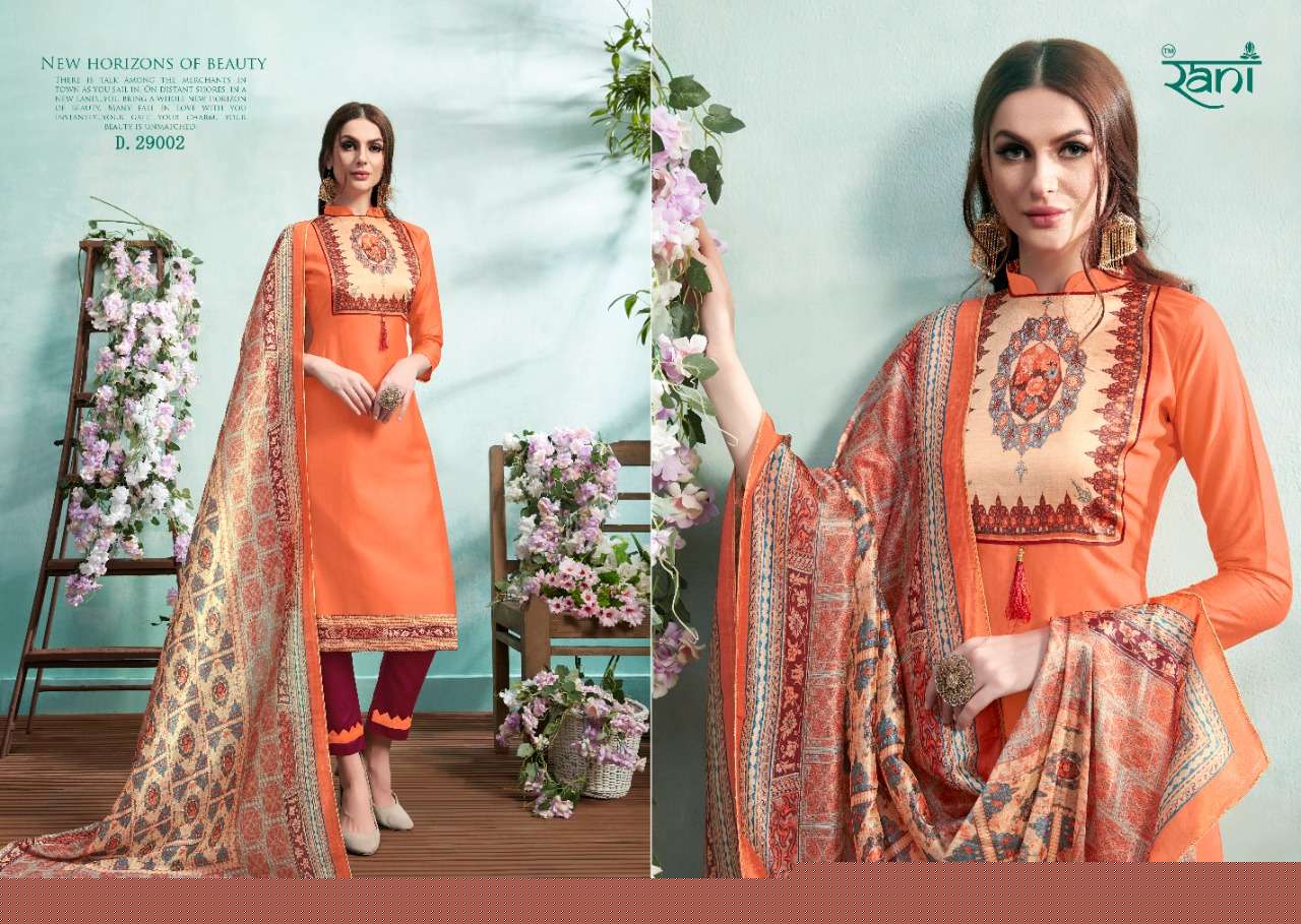 SPANISH VOL-9 BY RANI FASHION 29001 TO 29010 SERIES INDIAN TRADITIONAL WEAR COLLECTION BEAUTIFUL STYLISH FANCY COLORFUL PARTY WEAR & OCCASIONAL WEAR HEAVY JAM SATIN PRINTED DRESSES AT WHOLESALE PRICE
