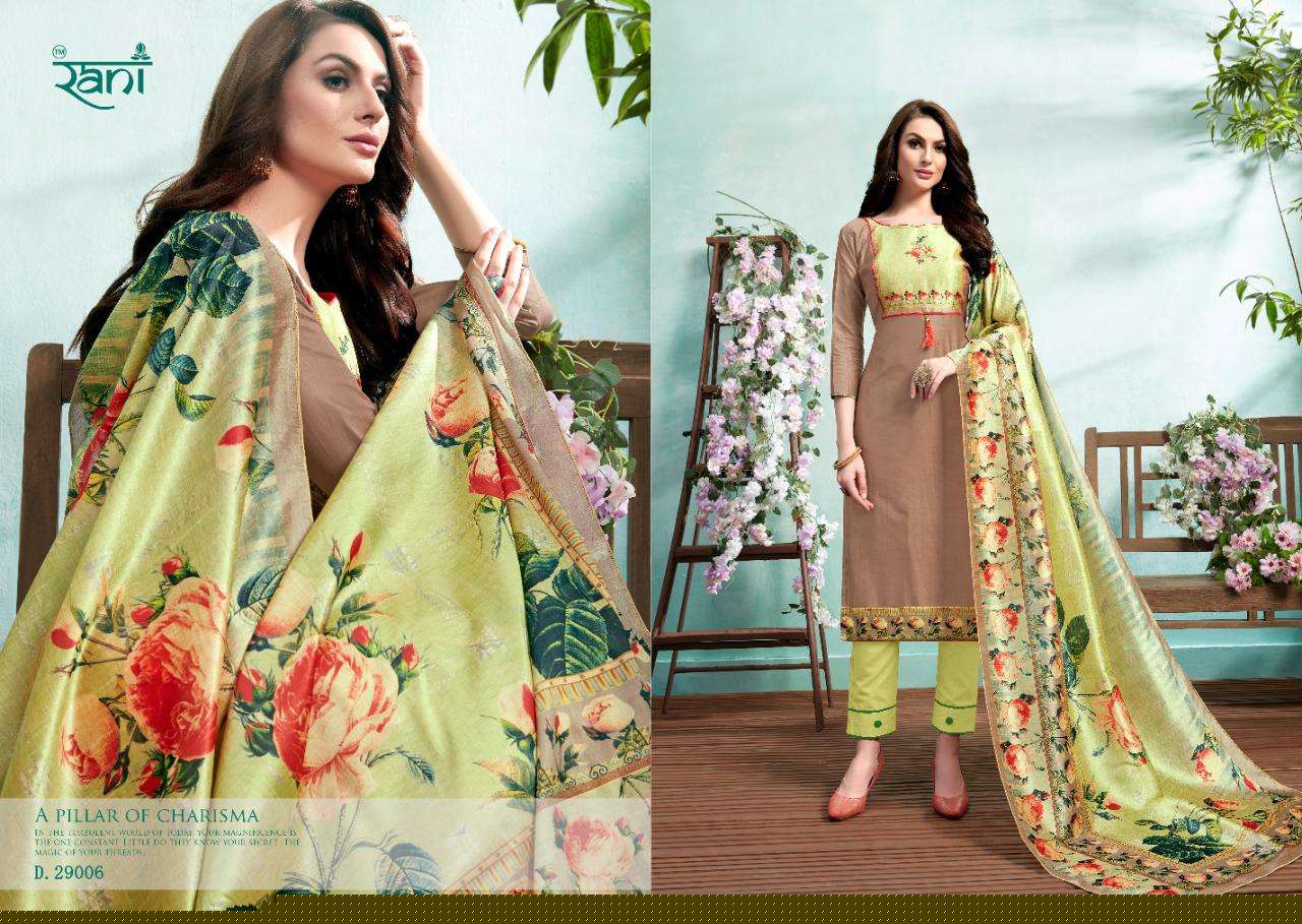 SPANISH VOL-9 BY RANI FASHION 29001 TO 29010 SERIES INDIAN TRADITIONAL WEAR COLLECTION BEAUTIFUL STYLISH FANCY COLORFUL PARTY WEAR & OCCASIONAL WEAR HEAVY JAM SATIN PRINTED DRESSES AT WHOLESALE PRICE