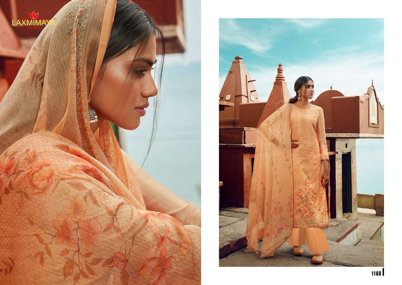KAASHI BY LAXMIMAYA SILK MILLS 1160 TO 1167 SERIES BEAUTIFUL SUITS STYLISH FANCY COLORFUL PARTY WEAR & OCCASIONAL WEAR PURE JAM DIGITAL PRINTED DRESSES AT WHOLESALE PRICE