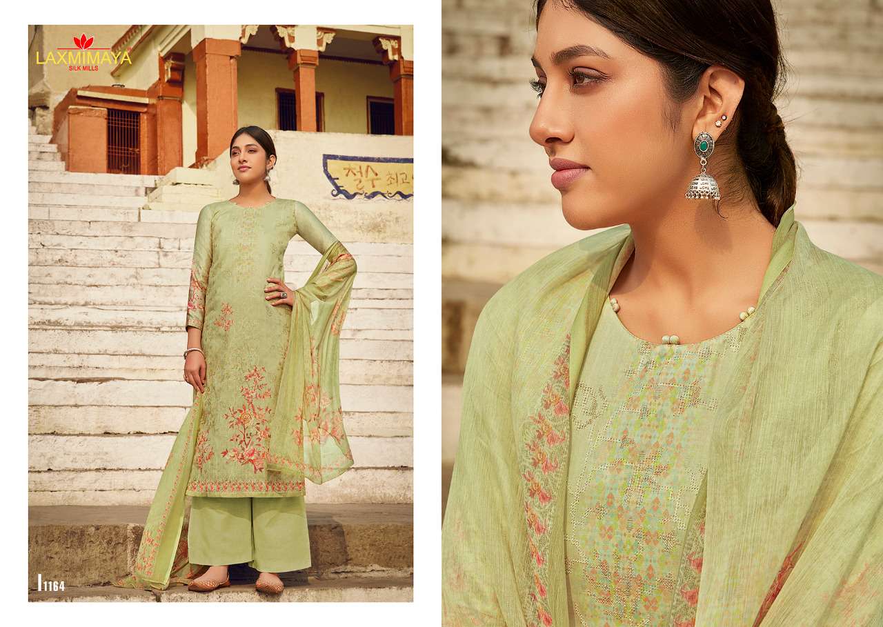 KAASHI BY LAXMIMAYA SILK MILLS 1160 TO 1167 SERIES BEAUTIFUL SUITS STYLISH FANCY COLORFUL PARTY WEAR & OCCASIONAL WEAR PURE JAM DIGITAL PRINTED DRESSES AT WHOLESALE PRICE