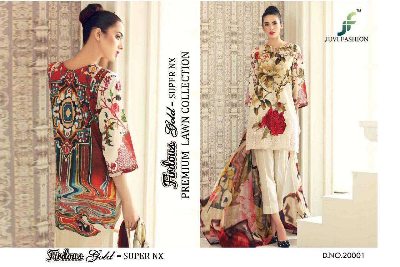 FIRDOUS GOLD SUPER NX BY JUVI FASHION BEAUTIFUL SUITS STYLISH FANCY COLORFUL PARTY WEAR & ETHNIC WEAR COTTON SATIN DRESSES AT WHOLESALE PRICE