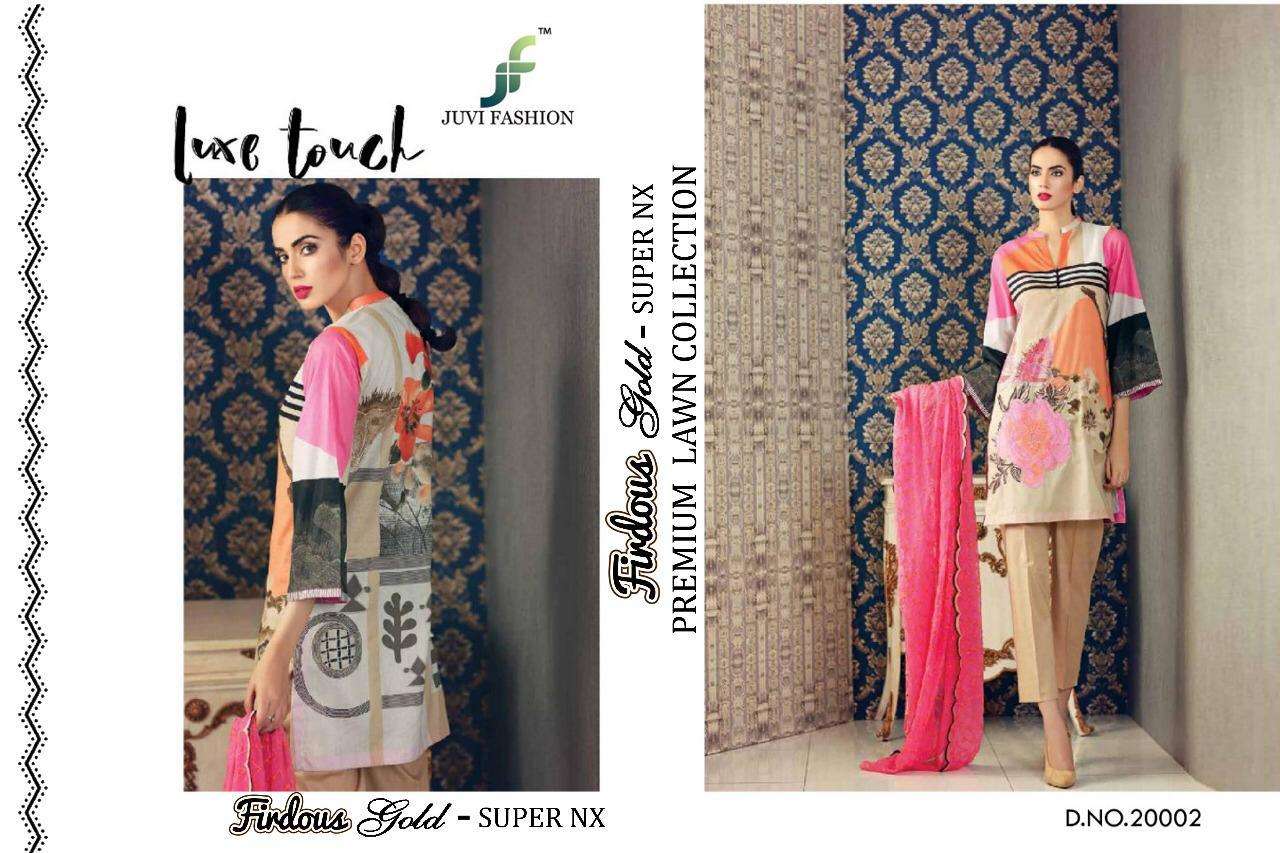 FIRDOUS GOLD SUPER NX BY JUVI FASHION BEAUTIFUL SUITS STYLISH FANCY COLORFUL PARTY WEAR & ETHNIC WEAR COTTON SATIN DRESSES AT WHOLESALE PRICE