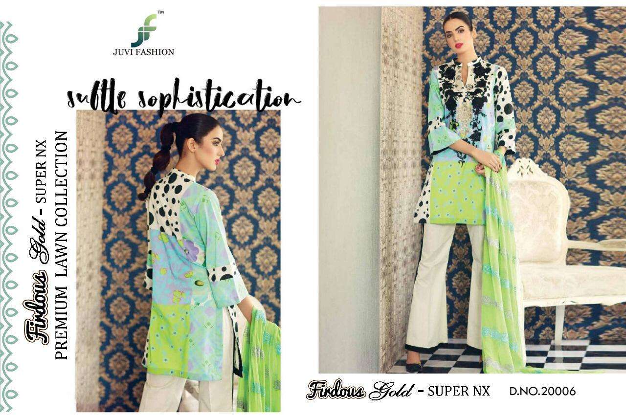 FIRDOUS GOLD SUPER NX BY JUVI FASHION BEAUTIFUL SUITS STYLISH FANCY COLORFUL PARTY WEAR & ETHNIC WEAR COTTON SATIN DRESSES AT WHOLESALE PRICE