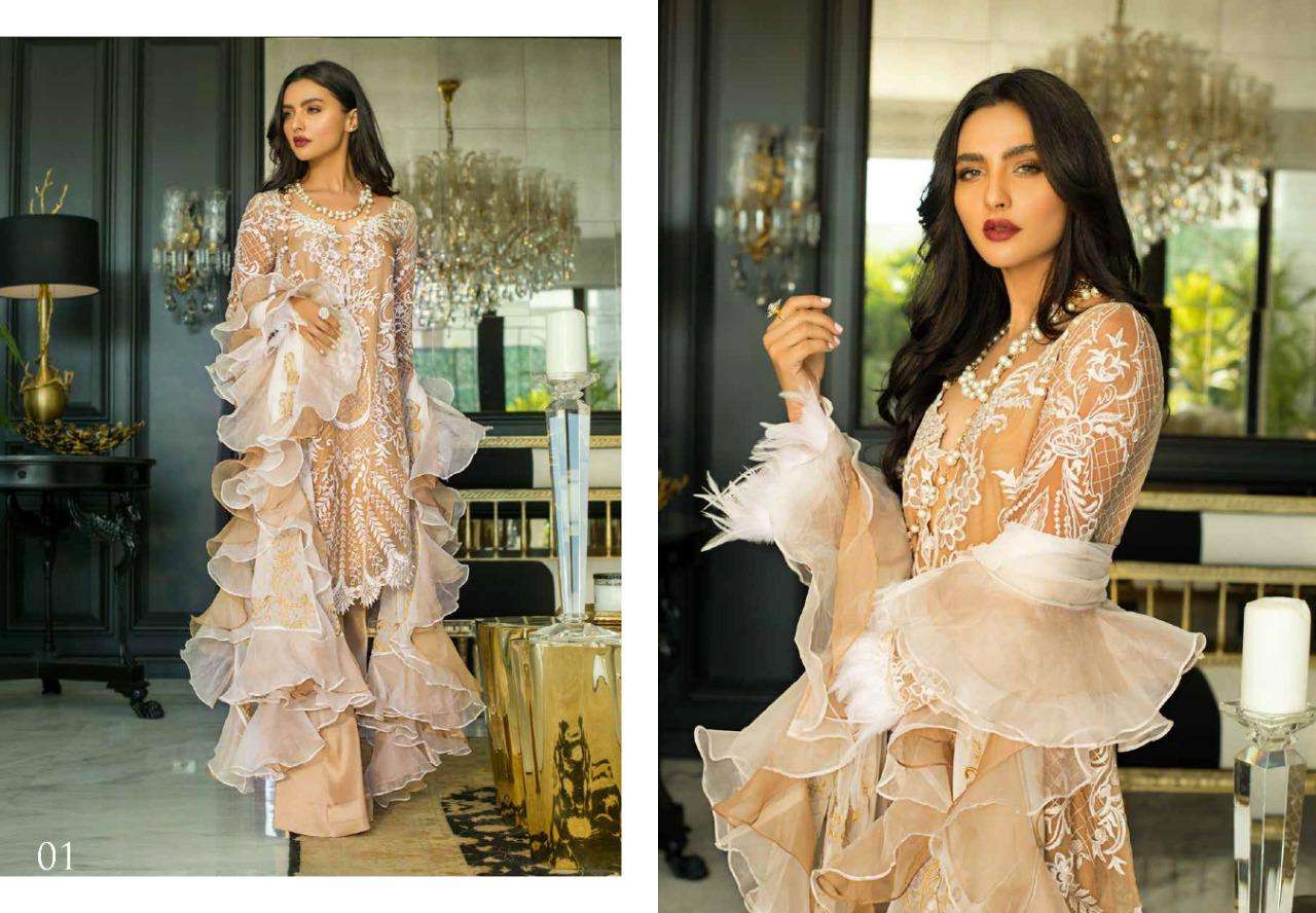 MINA HASAN BY RIGHT CHOICE 01 TO 04 SERIES BEAUTIFUL PAKISTANI SUITS COLORFUL STYLISH FANCY CASUAL WEAR & ETHNIC WEAR GEORGETTE WITH EMBROIDERY DRESSES AT WHOLESALE PRICE