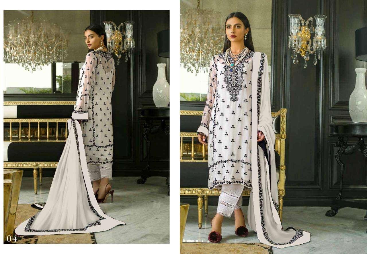 MINA HASAN BY RIGHT CHOICE 01 TO 04 SERIES BEAUTIFUL PAKISTANI SUITS COLORFUL STYLISH FANCY CASUAL WEAR & ETHNIC WEAR GEORGETTE WITH EMBROIDERY DRESSES AT WHOLESALE PRICE