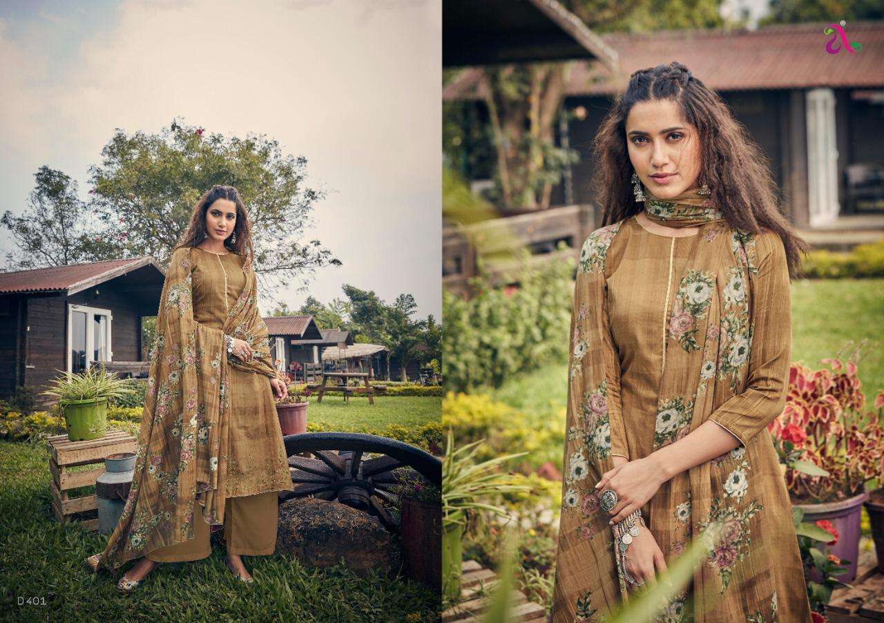 REYES BY ANGROOP PLUS 401 TO 406 SERIES DESIGNER SUITS BEAUTIFUL STYLISH FANCY COLORFUL PARTY WEAR & ETHNIC WEAR PURE JAM SILK COTTON PRINTED DRESSES AT WHOLESALE PRICE