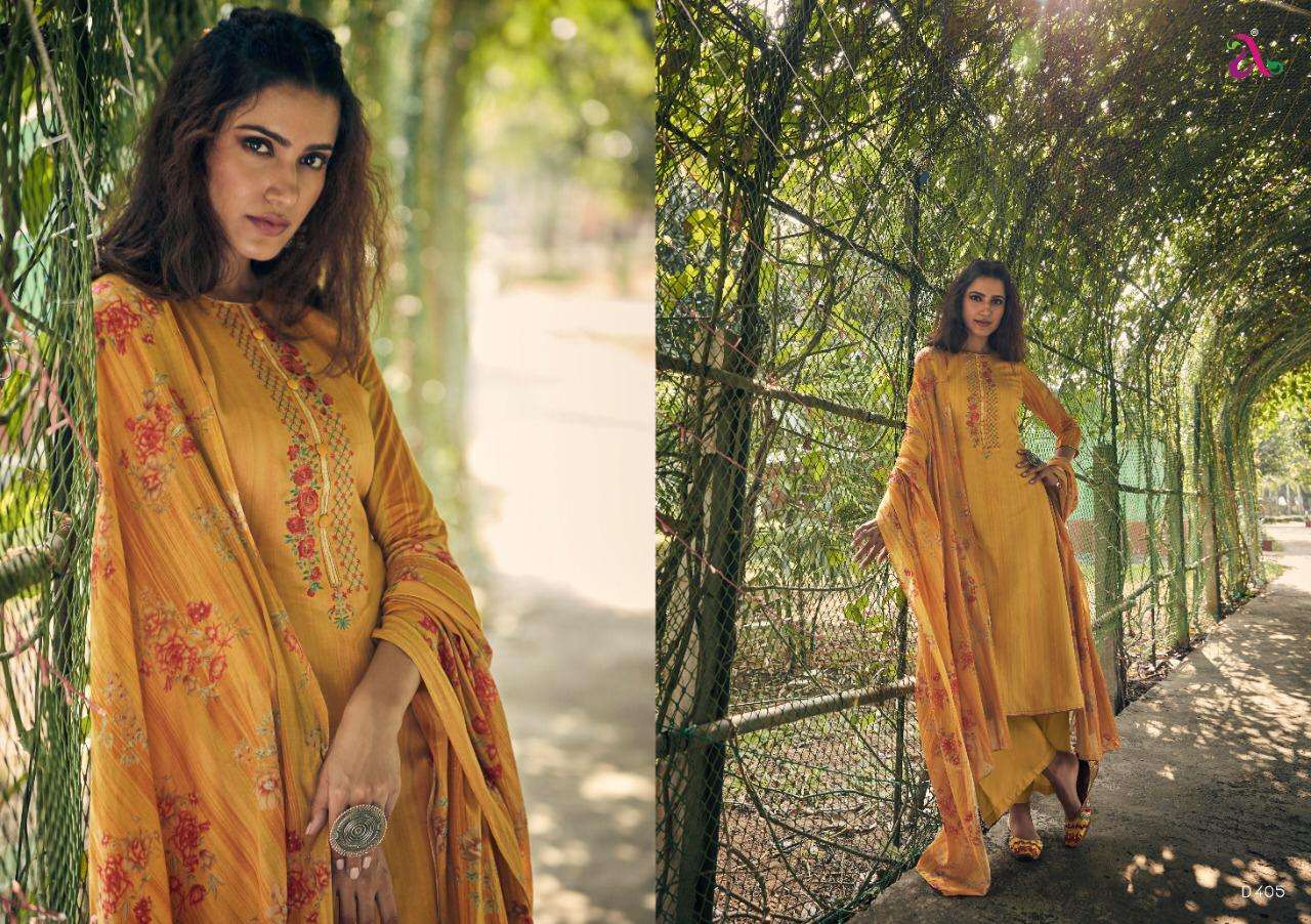 REYES BY ANGROOP PLUS 401 TO 406 SERIES DESIGNER SUITS BEAUTIFUL STYLISH FANCY COLORFUL PARTY WEAR & ETHNIC WEAR PURE JAM SILK COTTON PRINTED DRESSES AT WHOLESALE PRICE