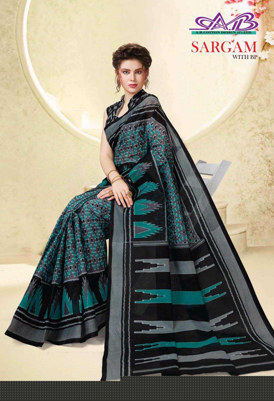 SARGAM BY A.B. FASHION 09 TO 26 INDIAN TRADITIONAL WEAR COLLECTION BEAUTIFUL STYLISH FANCY COLORFUL PARTY WEAR & OCCASIONAL WEAR MULMUL PURE COTTON PRINT SAREES AT WHOLESALE PRICE