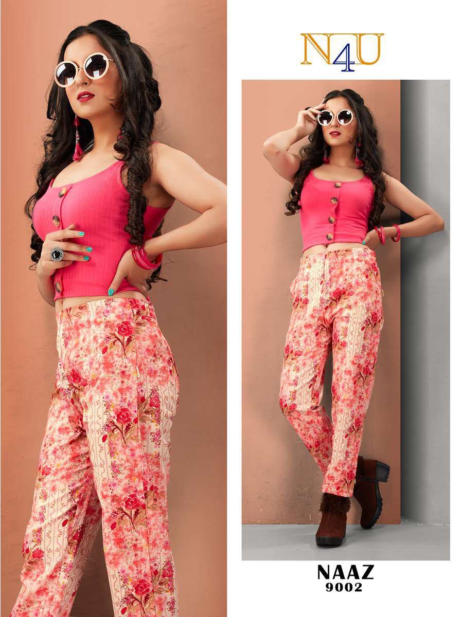 NAAZ BY N4U 9001 TO 9006 SERIES BEAUTIFUL STYLISH FANCY COLORFUL PARTY WEAR & ETHNIC WEAR COTTON FLEX PRINTED PANTS AT WHOLESALE PRICE