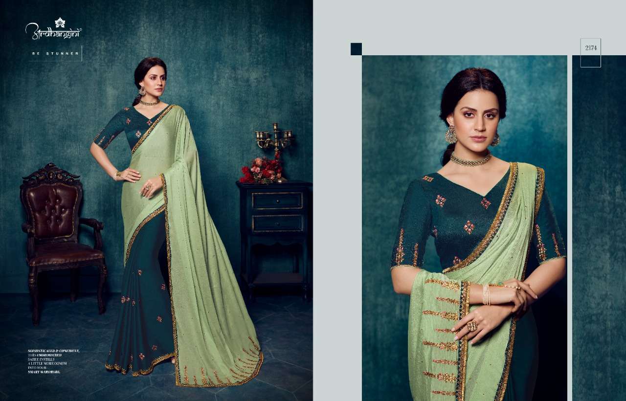 SHREYA VOL-5 BY ARDHANGINI 2171 TO 2179 SERIES INDIAN TRADITIONAL WEAR COLLECTION BEAUTIFUL STYLISH FANCY COLORFUL PARTY WEAR & OCCASIONAL WEAR SILK EMBROIDERED SAREES AT WHOLESALE PRICE