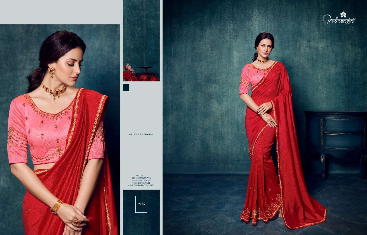 SHREYA VOL-5 BY ARDHANGINI 2171 TO 2179 SERIES INDIAN TRADITIONAL WEAR COLLECTION BEAUTIFUL STYLISH FANCY COLORFUL PARTY WEAR & OCCASIONAL WEAR SILK EMBROIDERED SAREES AT WHOLESALE PRICE