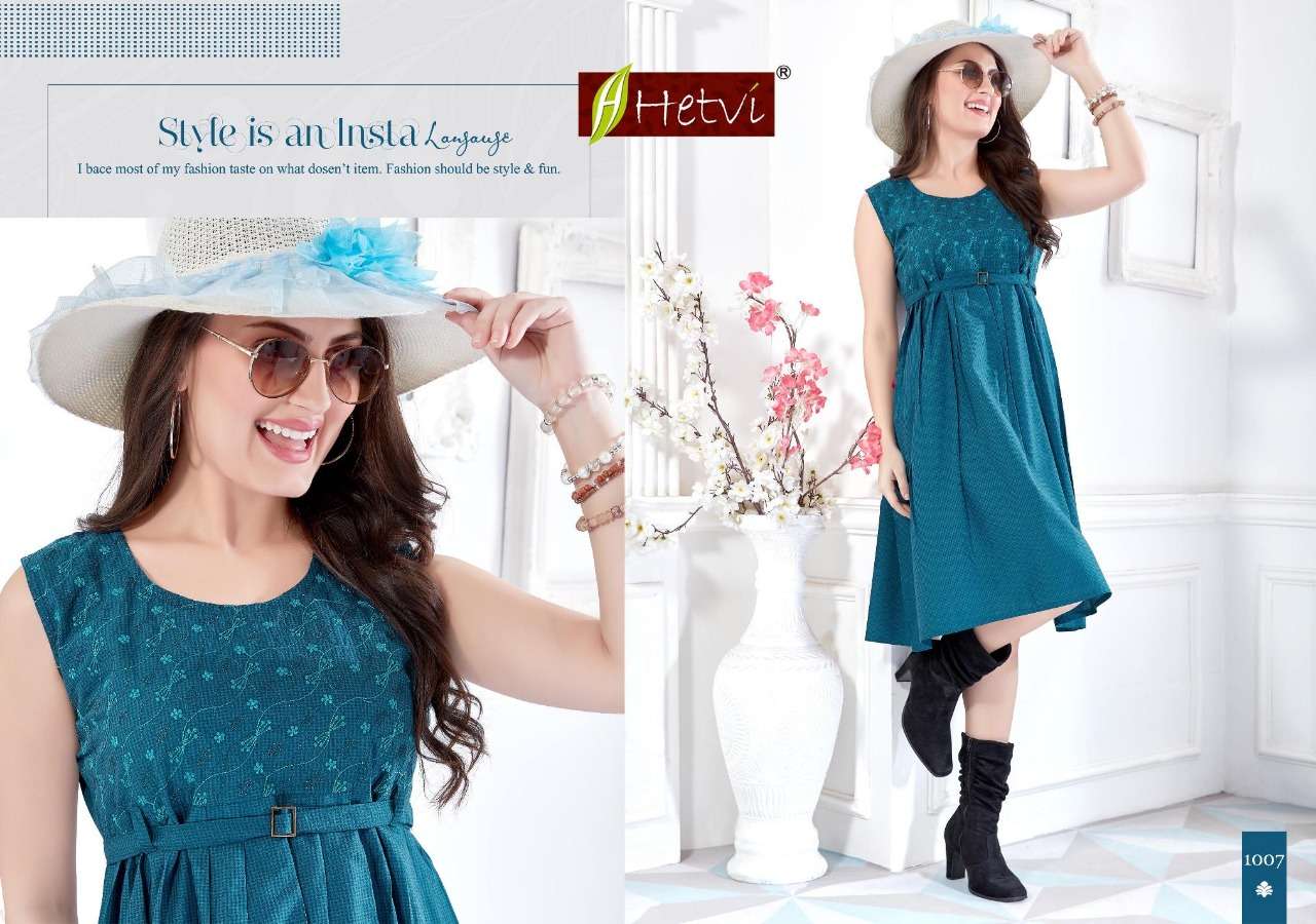 NUPOOR BY HETVI 1001 TO 1008 SERIES BEAUTIFUL STYLISH FANCY COLORFUL CASUAL WEAR & ETHNIC WEAR COTTON LIVA KURTIS AT WHOLESALE PRICE