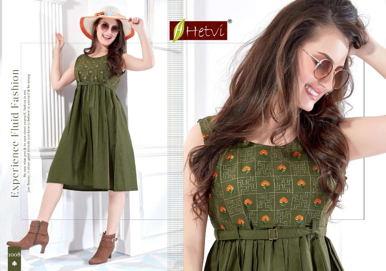 NUPOOR BY HETVI 1001 TO 1008 SERIES BEAUTIFUL STYLISH FANCY COLORFUL CASUAL WEAR & ETHNIC WEAR COTTON LIVA KURTIS AT WHOLESALE PRICE