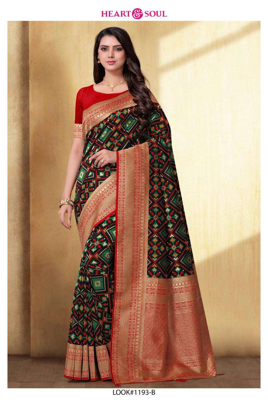 KAVIRA BY HEART AND SOUL 1192-A TO 1194-B SERIES INDIAN TRADITIONAL WEAR COLLECTION BEAUTIFUL STYLISH FANCY COLORFUL PARTY WEAR & OCCASIONAL WEAR SILK SAREES AT WHOLESALE PRICE
