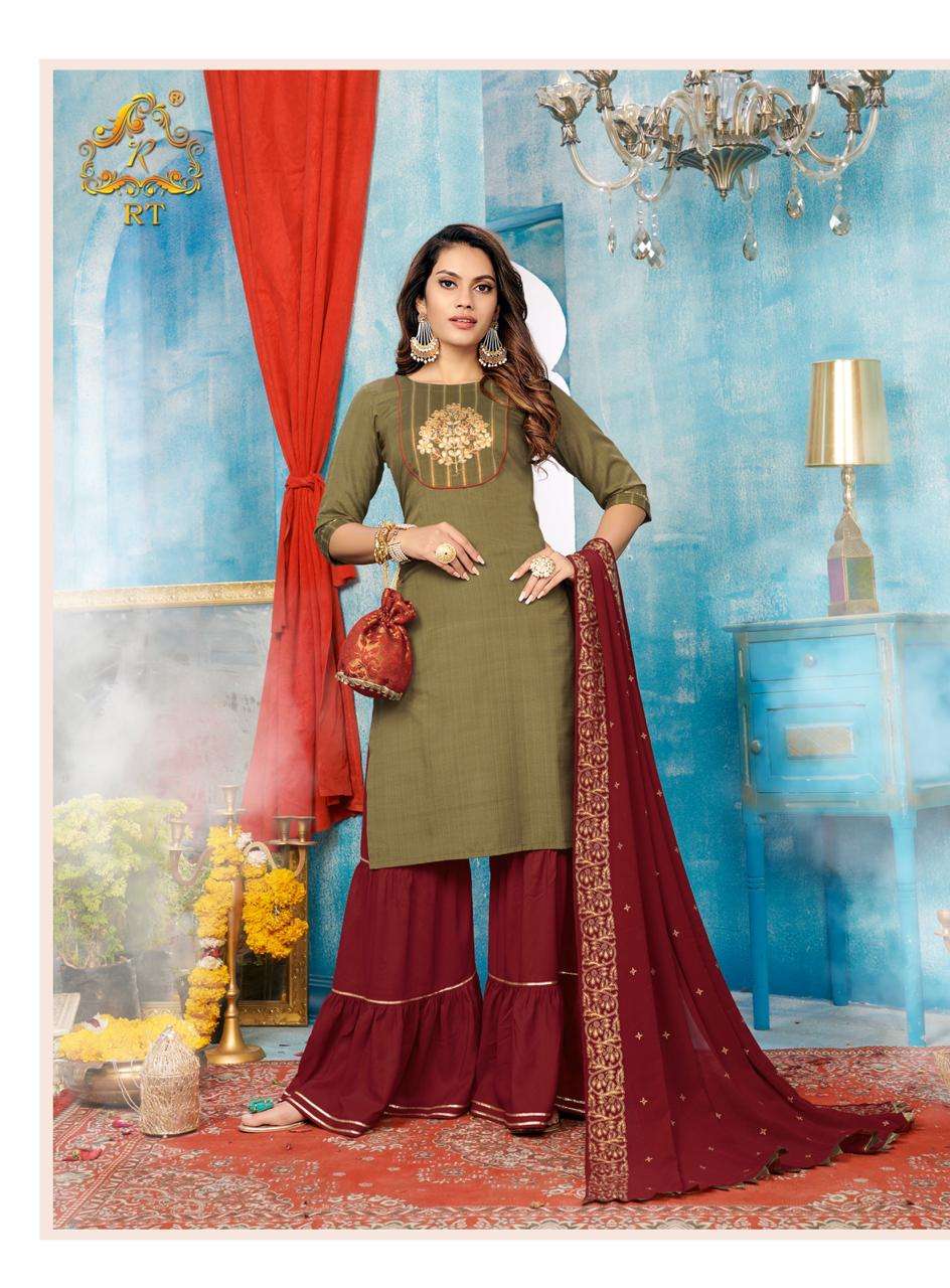 TJORI BY RT 5001 TO 5005 SERIES BEAUTIFUL STYLISH SHARARA SUITS FANCY COLORFUL CASUAL WEAR & ETHNIC WEAR & READY TO WEAR HEAVY VISCOSE PRINTED DRESSES AT WHOLESALE PRICE
