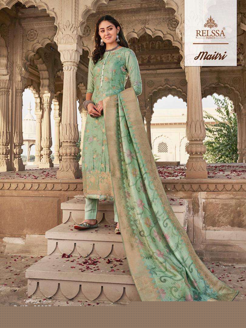 MAITRI BY SAJJAN 33001 TO 33007 SERIES BEAUTIFUL SUITS STYLISH FANCY COLORFUL PARTY WEAR & OCCASIONAL WEAR TANSUI SILK DRESSES AT WHOLESALE PRICE