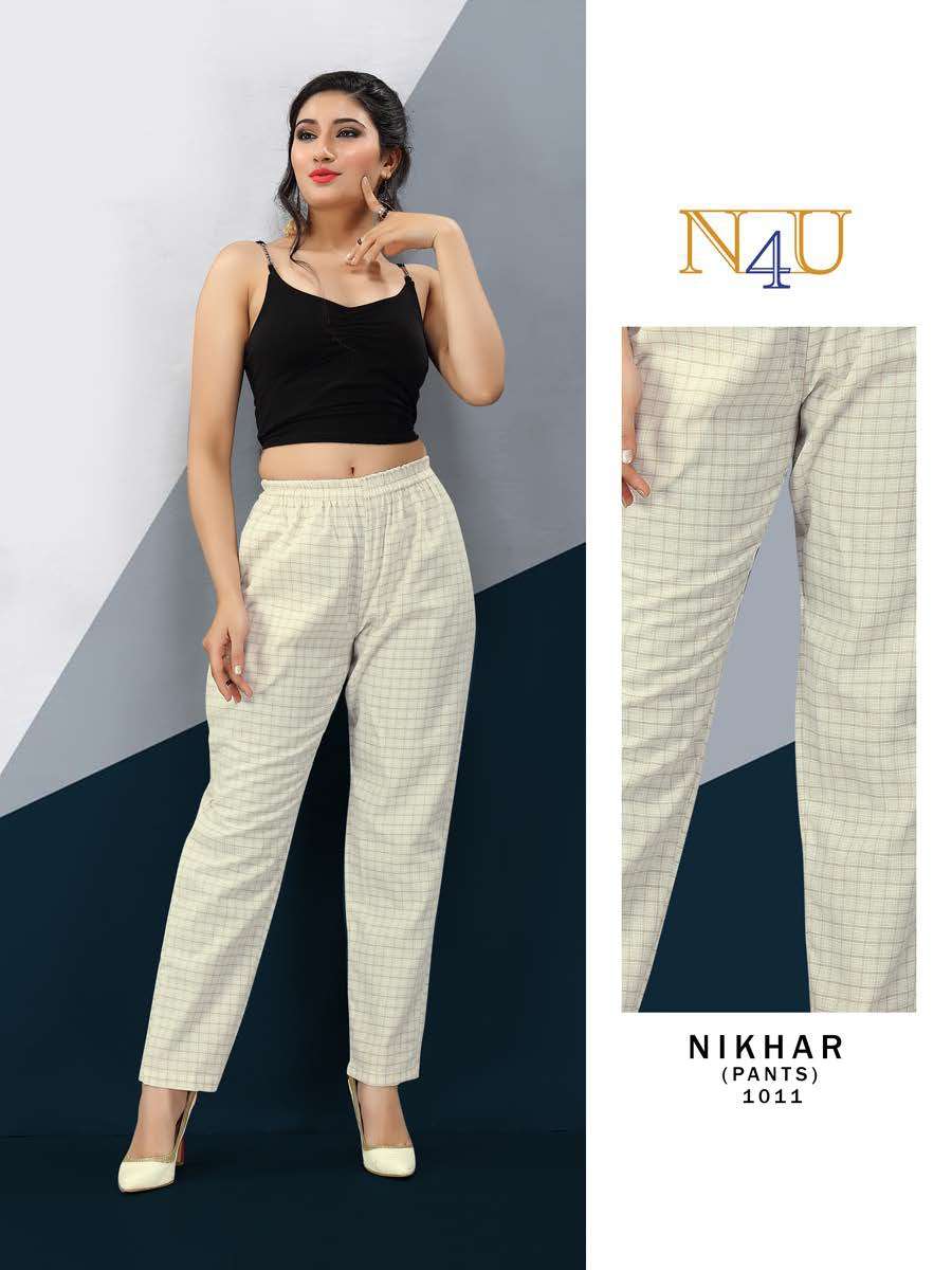 NIKHAR BY N4U 1001 TO 1012 SERIES BEAUTIFUL STYLISH FANCY COLORFUL PARTY WEAR & ETHNIC WEAR LINEN COTTON PRINTED PANTS AT WHOLESALE PRICE