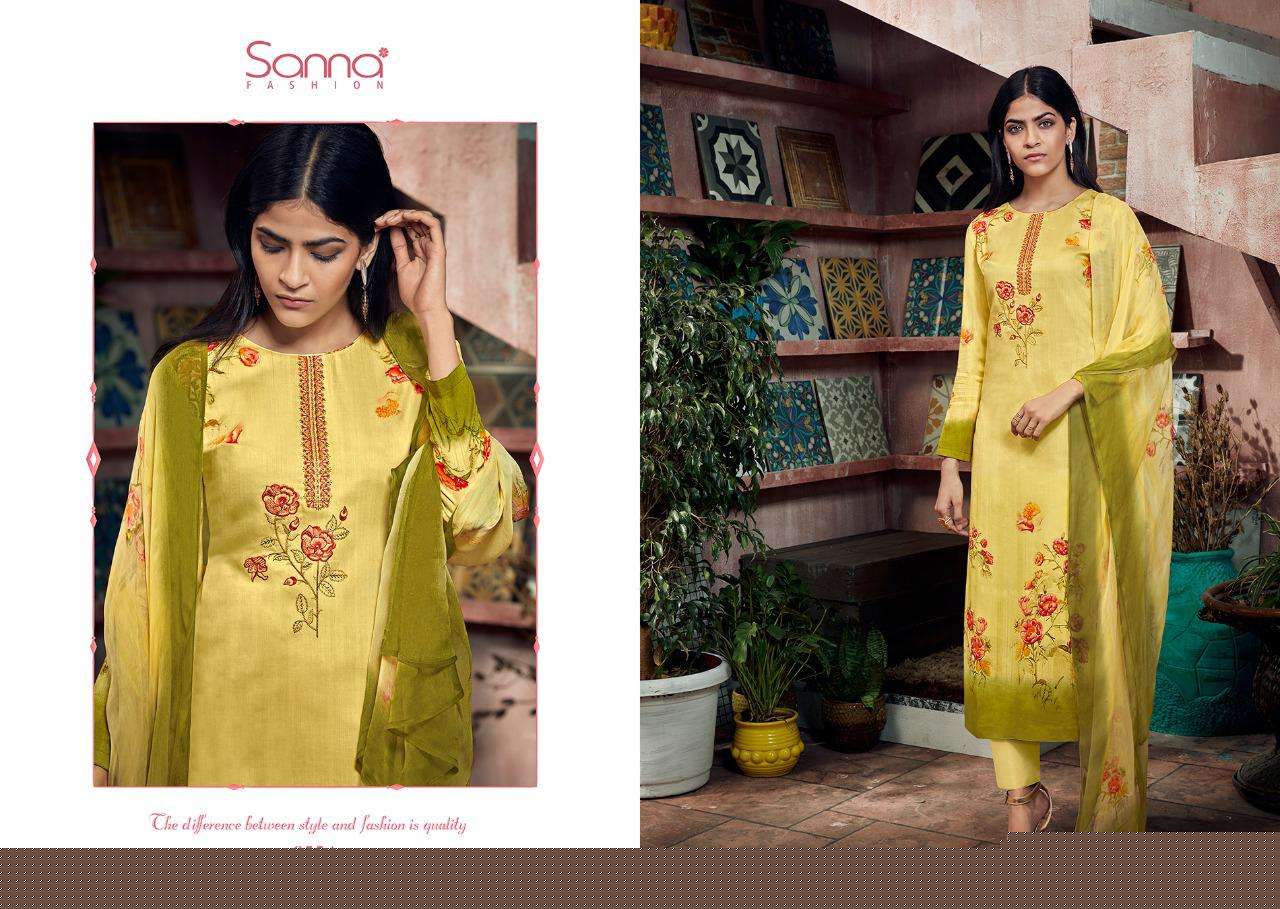 NEERJA BY SANNA FASHION 9551 TO 9560 SERIES BEAUTIFUL SUITS STYLISH FANCY COLORFUL PARTY WEAR & OCCASIONAL WEAR PURE JAM COTTON SILK PRINTED WITH EMBROIDERED DRESSES AT WHOLESALE PRICE
