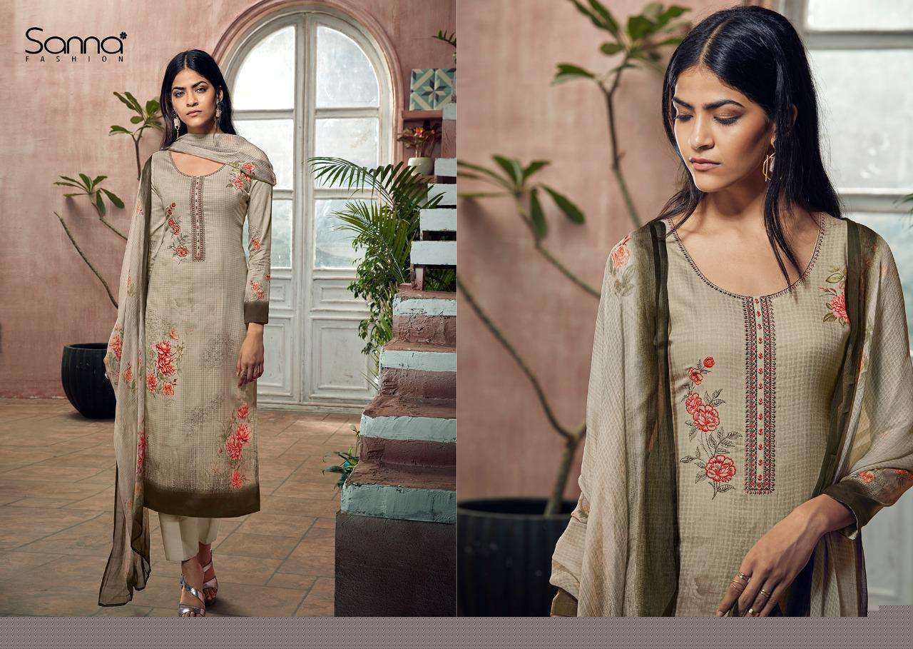 NEERJA BY SANNA FASHION 9551 TO 9560 SERIES BEAUTIFUL SUITS STYLISH FANCY COLORFUL PARTY WEAR & OCCASIONAL WEAR PURE JAM COTTON SILK PRINTED WITH EMBROIDERED DRESSES AT WHOLESALE PRICE