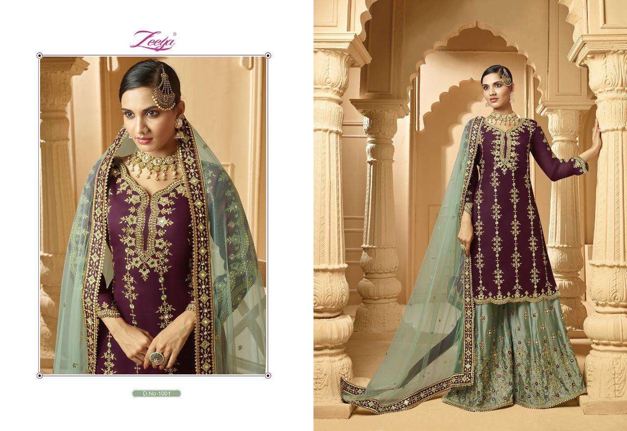 SUFI VOL-1 BY ZEEYA 1001 TO 1004 SERIES PAKISTANI SUITS BEAUTIFUL FANCY COLORFUL STYLISH PARTY WEAR & OCCASIONAL WEAR HEAVY GEORGETTE WITH EMBROIDERY DRESSES AT WHOLESALE PRICE