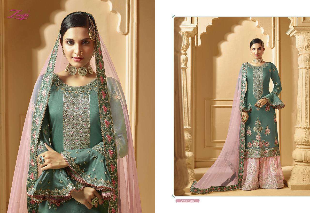SUFI VOL-1 BY ZEEYA 1001 TO 1004 SERIES PAKISTANI SUITS BEAUTIFUL FANCY COLORFUL STYLISH PARTY WEAR & OCCASIONAL WEAR HEAVY GEORGETTE WITH EMBROIDERY DRESSES AT WHOLESALE PRICE