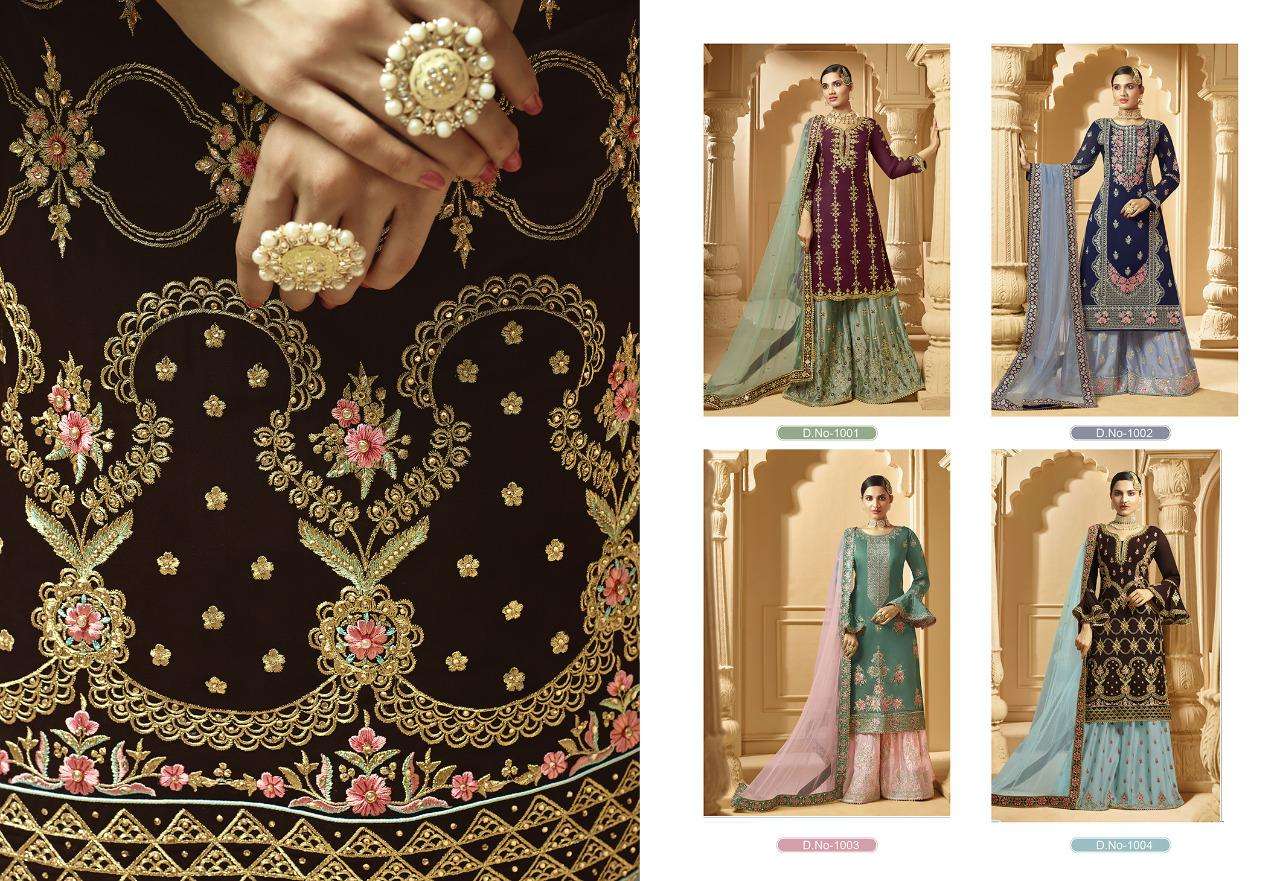 SUFI VOL-1 BY ZEEYA 1001 TO 1004 SERIES PAKISTANI SUITS BEAUTIFUL FANCY COLORFUL STYLISH PARTY WEAR & OCCASIONAL WEAR HEAVY GEORGETTE WITH EMBROIDERY DRESSES AT WHOLESALE PRICE