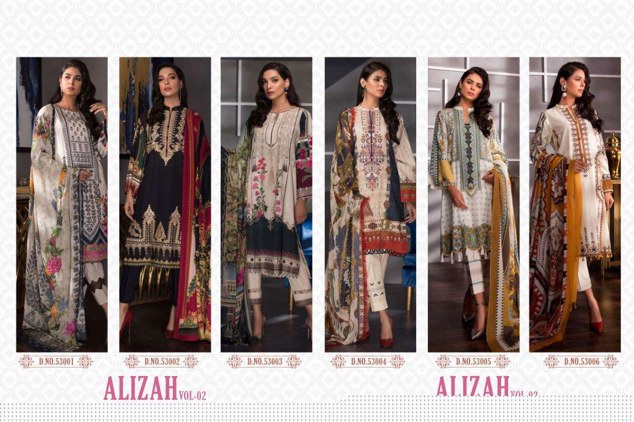 ALIZAH VOL-2 BY CYRA FASHION 53001 TO 53006 SERIES BEAUTIFUL PAKISTANI SUITS COLORFUL STYLISH FANCY CASUAL WEAR & ETHNIC WEAR JAM COTTON DIGITAL PRINTED DRESSES AT WHOLESALE PRICE