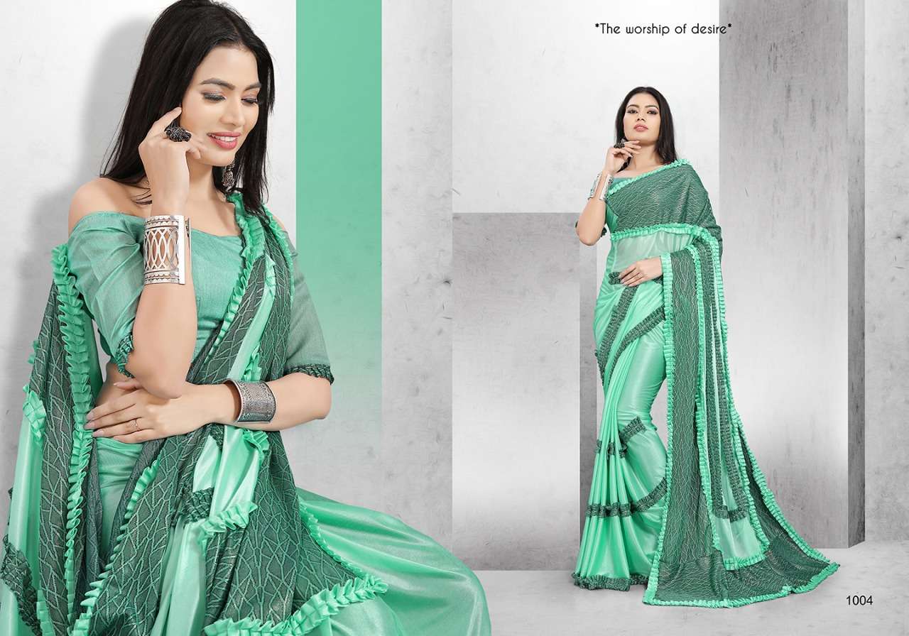PARIS BEAUTY BY NIHARIKA 1001 TO 1012 SERIES INDIAN TRADITIONAL WEAR COLLECTION BEAUTIFUL STYLISH FANCY COLORFUL PARTY WEAR & OCCASIONAL WEAR FANCY SAREES AT WHOLESALE PRICE