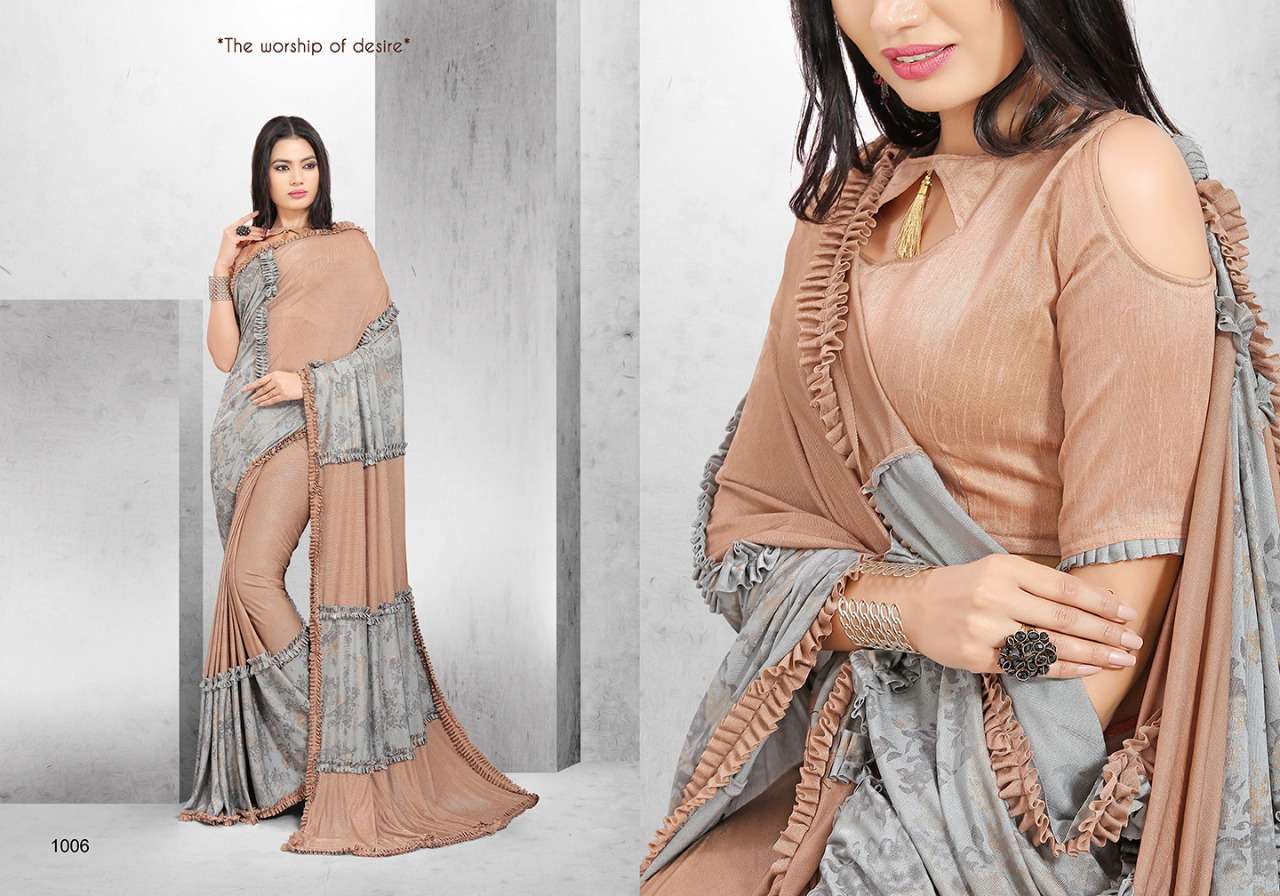 PARIS BEAUTY BY NIHARIKA 1001 TO 1012 SERIES INDIAN TRADITIONAL WEAR COLLECTION BEAUTIFUL STYLISH FANCY COLORFUL PARTY WEAR & OCCASIONAL WEAR FANCY SAREES AT WHOLESALE PRICE