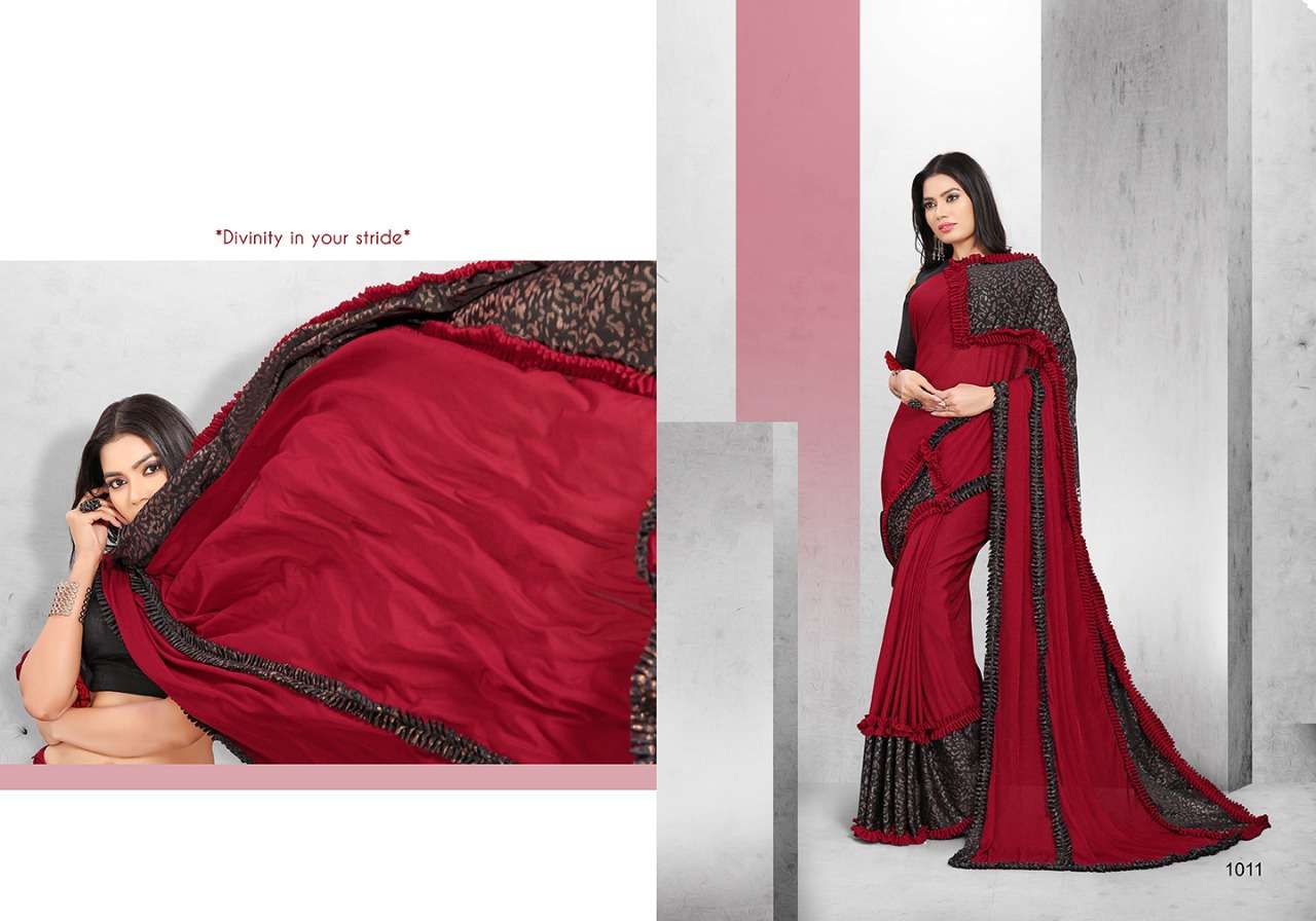 PARIS BEAUTY BY NIHARIKA 1001 TO 1012 SERIES INDIAN TRADITIONAL WEAR COLLECTION BEAUTIFUL STYLISH FANCY COLORFUL PARTY WEAR & OCCASIONAL WEAR FANCY SAREES AT WHOLESALE PRICE