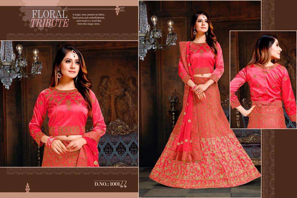 SENORITA BY SAMISTHA 1001 TO 1013 SERIES DESIGNER BEAUTIFUL WEDDING COLLECTION OCCASIONAL WEAR & PARTY WEAR NET/SATIN LEHENGAS AT WHOLESALE PRICE