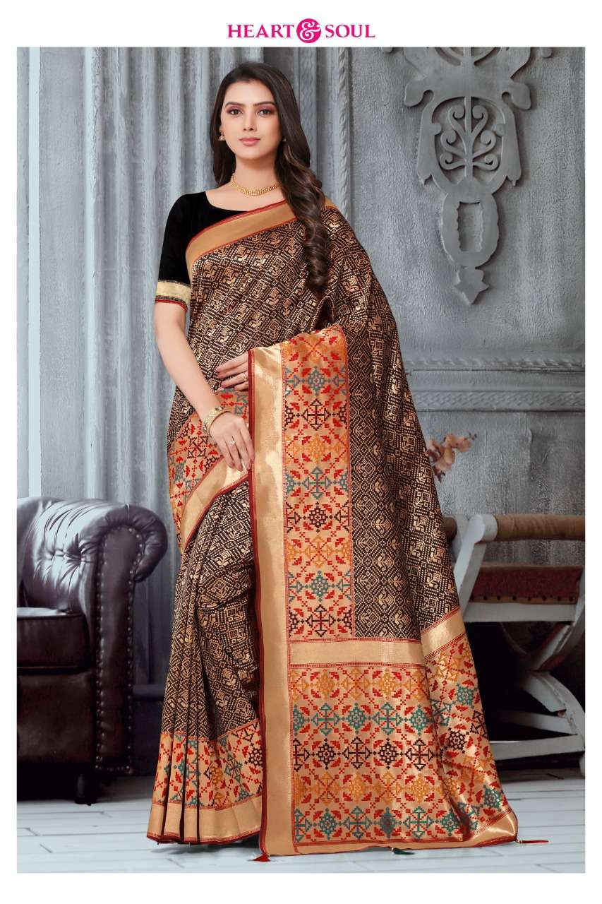 KARVEENA BY HEART AND SOUL 1001 TO 1006 SERIES INDIAN TRADITIONAL WEAR COLLECTION BEAUTIFUL STYLISH FANCY COLORFUL PARTY WEAR & OCCASIONAL WEAR FANCY PRINTED SAREES AT WHOLESALE PRICE