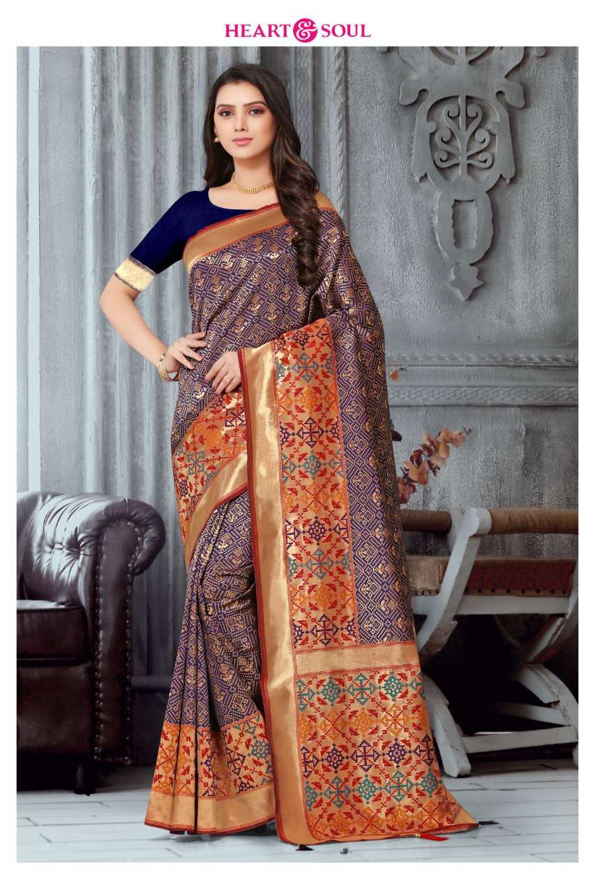 KARVEENA BY HEART AND SOUL 1001 TO 1006 SERIES INDIAN TRADITIONAL WEAR COLLECTION BEAUTIFUL STYLISH FANCY COLORFUL PARTY WEAR & OCCASIONAL WEAR FANCY PRINTED SAREES AT WHOLESALE PRICE