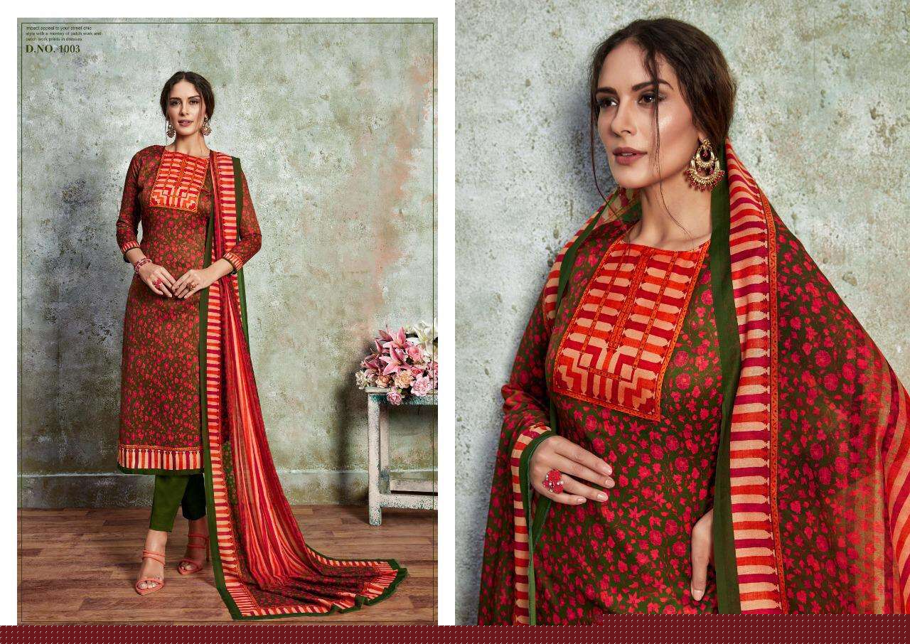 HILL QUEEN BY CHANDRA FASHION 1001 TO 1008 SERIES BEAUTIFUL SUITS STYLISH FANCY COLORFUL PARTY WEAR & OCCASIONAL WEAR POLY JAM SATIN DIGITAL PRINTED DRESSES AT WHOLESALE PRICE