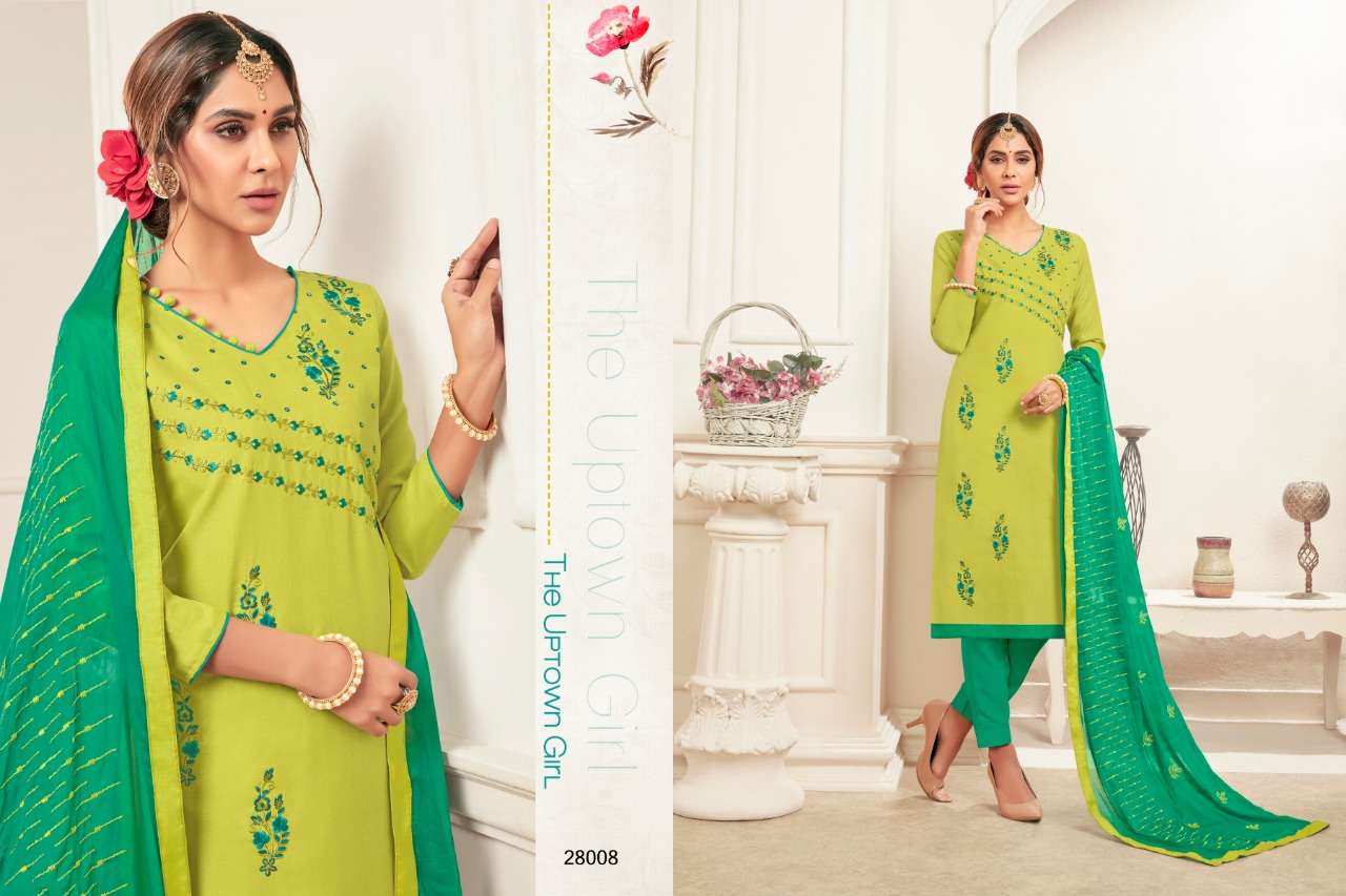 KESARI VOL-2 BY RAGHAV ROYAL 28001 TO 28012 SERIES BEAUTIFUL SUITS STYLISH FANCY COLORFUL PARTY WEAR & OCCASIONAL WEAR PURE SOFT COTTON SLUB WITH FANCY WORK DRESSES AT WHOLESALE PRICE