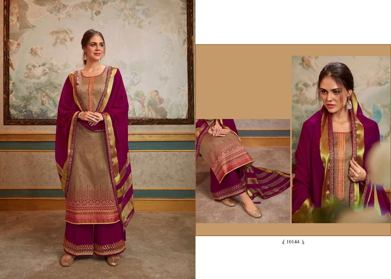 SHARNAI BY RAMAIYA 10111 TO 10118 SERIES BEAUTIFUL SUITS STYLISH FANCY COLORFUL PARTY WEAR & OCCASIONAL WEAR JAM SILK WITH DAMAN WORK DRESSES AT WHOLESALE PRICE