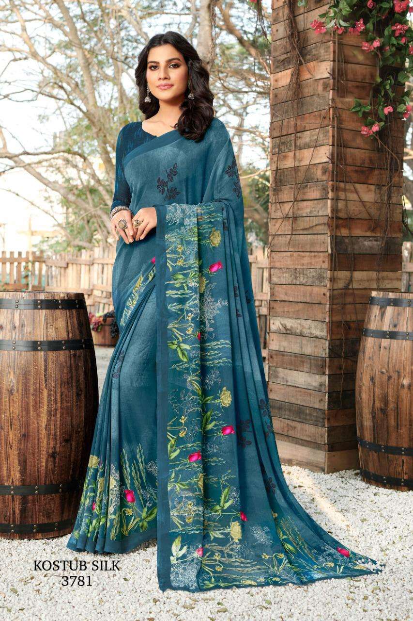 KOSTUB VOL-15 BY SEYMORE PRINT 3777 TO 3804 SERIES INDIAN TRADITIONAL WEAR COLLECTION BEAUTIFUL STYLISH FANCY COLORFUL PARTY WEAR & OCCASIONAL WEAR CREPE PRINTED SAREES AT WHOLESALE PRICE