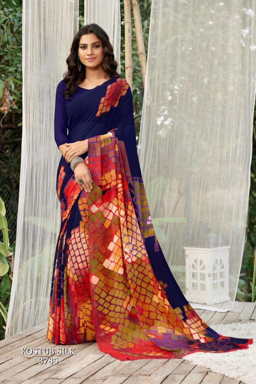 KOSTUB VOL-15 BY SEYMORE PRINT 3777 TO 3804 SERIES INDIAN TRADITIONAL WEAR COLLECTION BEAUTIFUL STYLISH FANCY COLORFUL PARTY WEAR & OCCASIONAL WEAR CREPE PRINTED SAREES AT WHOLESALE PRICE