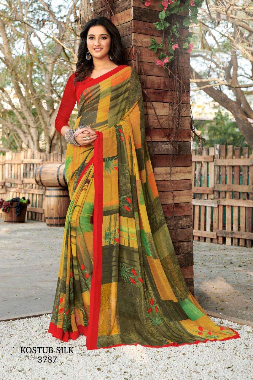 KOSTUB VOL-15 BY SEYMORE PRINT 3777 TO 3804 SERIES INDIAN TRADITIONAL WEAR COLLECTION BEAUTIFUL STYLISH FANCY COLORFUL PARTY WEAR & OCCASIONAL WEAR CREPE PRINTED SAREES AT WHOLESALE PRICE