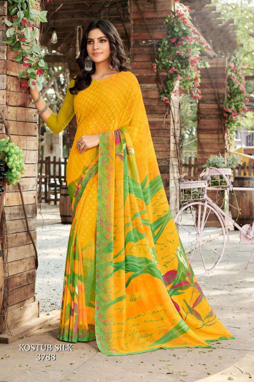 KOSTUB VOL-15 BY SEYMORE PRINT 3777 TO 3804 SERIES INDIAN TRADITIONAL WEAR COLLECTION BEAUTIFUL STYLISH FANCY COLORFUL PARTY WEAR & OCCASIONAL WEAR CREPE PRINTED SAREES AT WHOLESALE PRICE