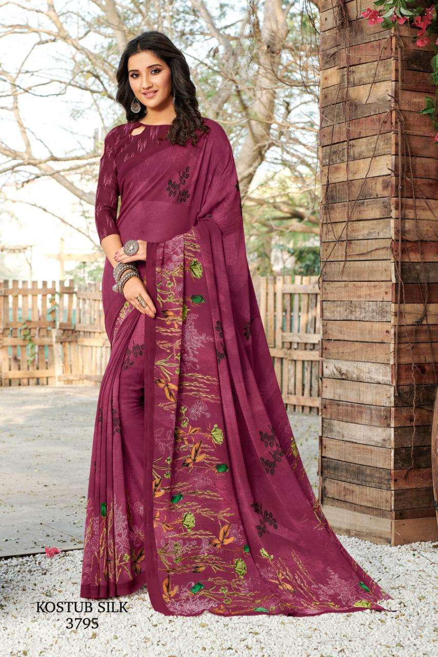 KOSTUB VOL-15 BY SEYMORE PRINT 3777 TO 3804 SERIES INDIAN TRADITIONAL WEAR COLLECTION BEAUTIFUL STYLISH FANCY COLORFUL PARTY WEAR & OCCASIONAL WEAR CREPE PRINTED SAREES AT WHOLESALE PRICE
