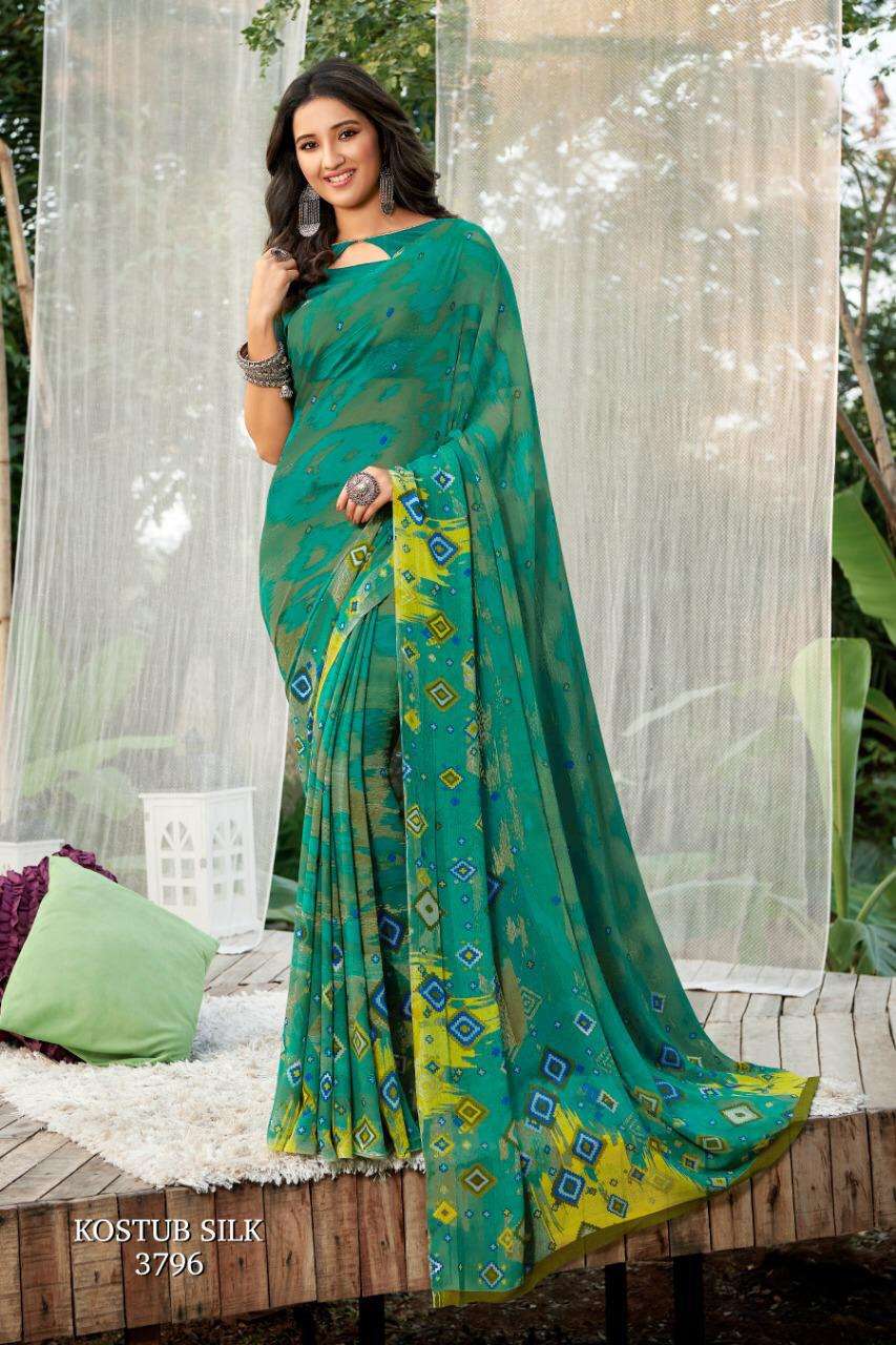 KOSTUB VOL-15 BY SEYMORE PRINT 3777 TO 3804 SERIES INDIAN TRADITIONAL WEAR COLLECTION BEAUTIFUL STYLISH FANCY COLORFUL PARTY WEAR & OCCASIONAL WEAR CREPE PRINTED SAREES AT WHOLESALE PRICE