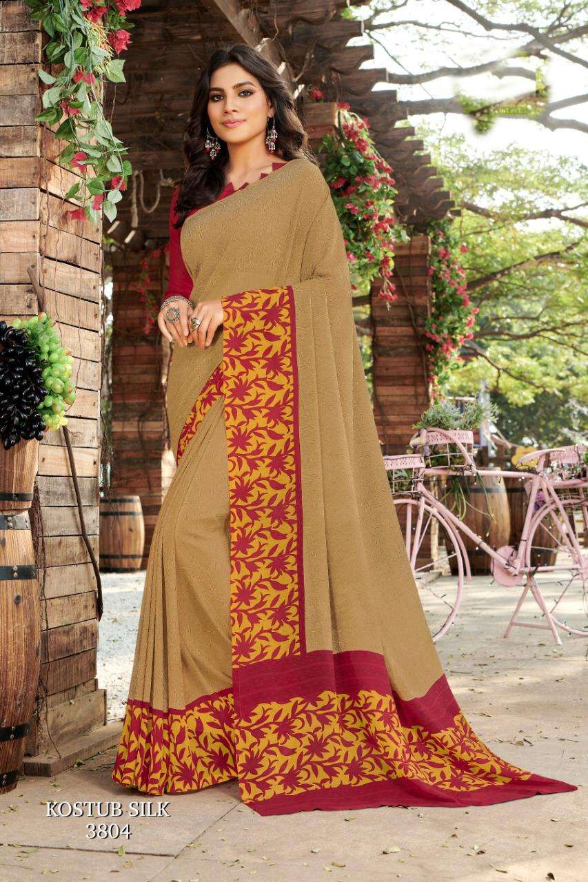 KOSTUB VOL-15 BY SEYMORE PRINT 3777 TO 3804 SERIES INDIAN TRADITIONAL WEAR COLLECTION BEAUTIFUL STYLISH FANCY COLORFUL PARTY WEAR & OCCASIONAL WEAR CREPE PRINTED SAREES AT WHOLESALE PRICE