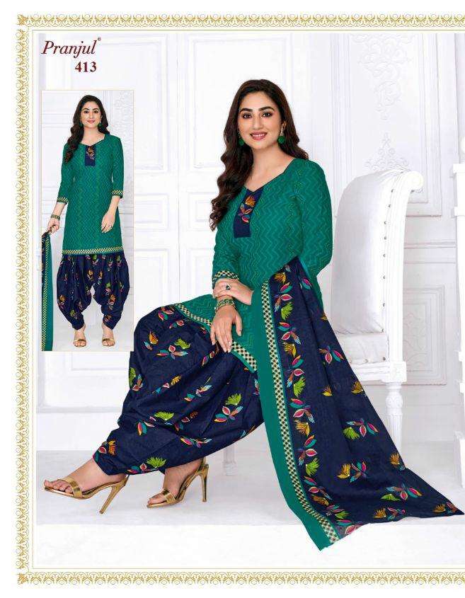 PATIYALA BY PRAJUL 401 TO 436 SERIES DESIGNER PATIYALA SUITS BEAUTIFUL FANCY COLORFUL STYLISH PARTY WEAR & ETHNIC WEAR PURE COTTON PRINTED DRESSES AT WHOLESALE PRICE