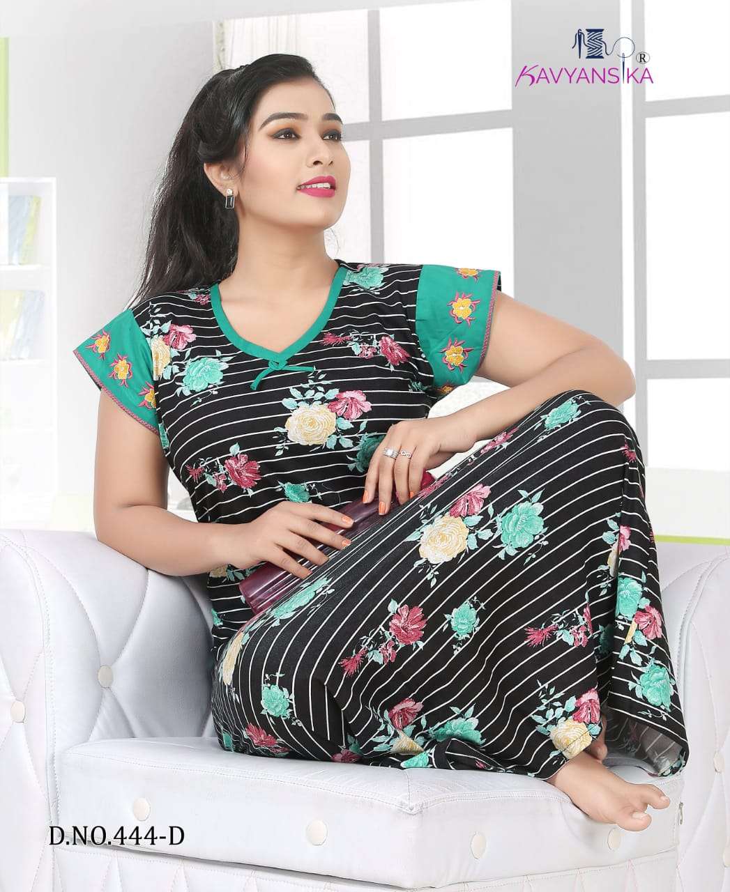 KAVYANSHIKA VOL-444 BY KAVYANSHIKA 444-A TO 444-F SERIES BEAUTIFUL STYLISH FANCY COLORFUL CASUAL WEAR & ETHNIC WEAR PREMIUM HOSIERY GOWNS AT WHOLESALE PRICE