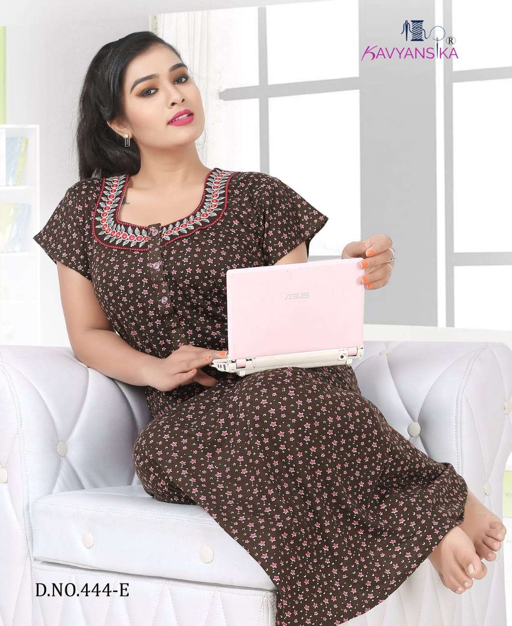 KAVYANSHIKA VOL-444 BY KAVYANSHIKA 444-A TO 444-F SERIES BEAUTIFUL STYLISH FANCY COLORFUL CASUAL WEAR & ETHNIC WEAR PREMIUM HOSIERY GOWNS AT WHOLESALE PRICE