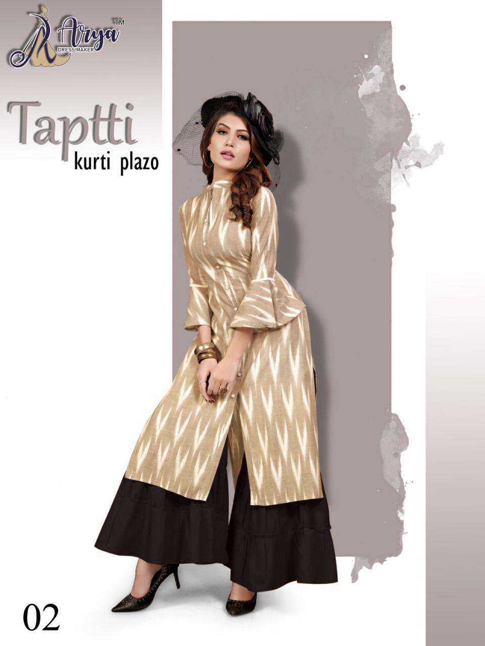 TAPTTI BY AARYA 01 TO 07 SERIES STYLISH FANCY BEAUTIFUL COLORFUL CASUAL WEAR & ETHNIC WEAR SLUB COTTON DIGITAL PRINTED KURTIS WITH BOTTOM AT WHOLESALE PRICE